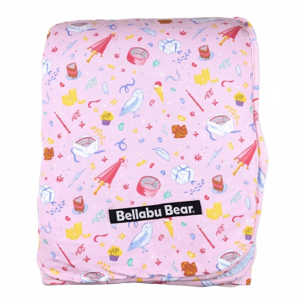 NEW BELLABU BEAR kid's happee birthdae harry bamboo blanket in multi